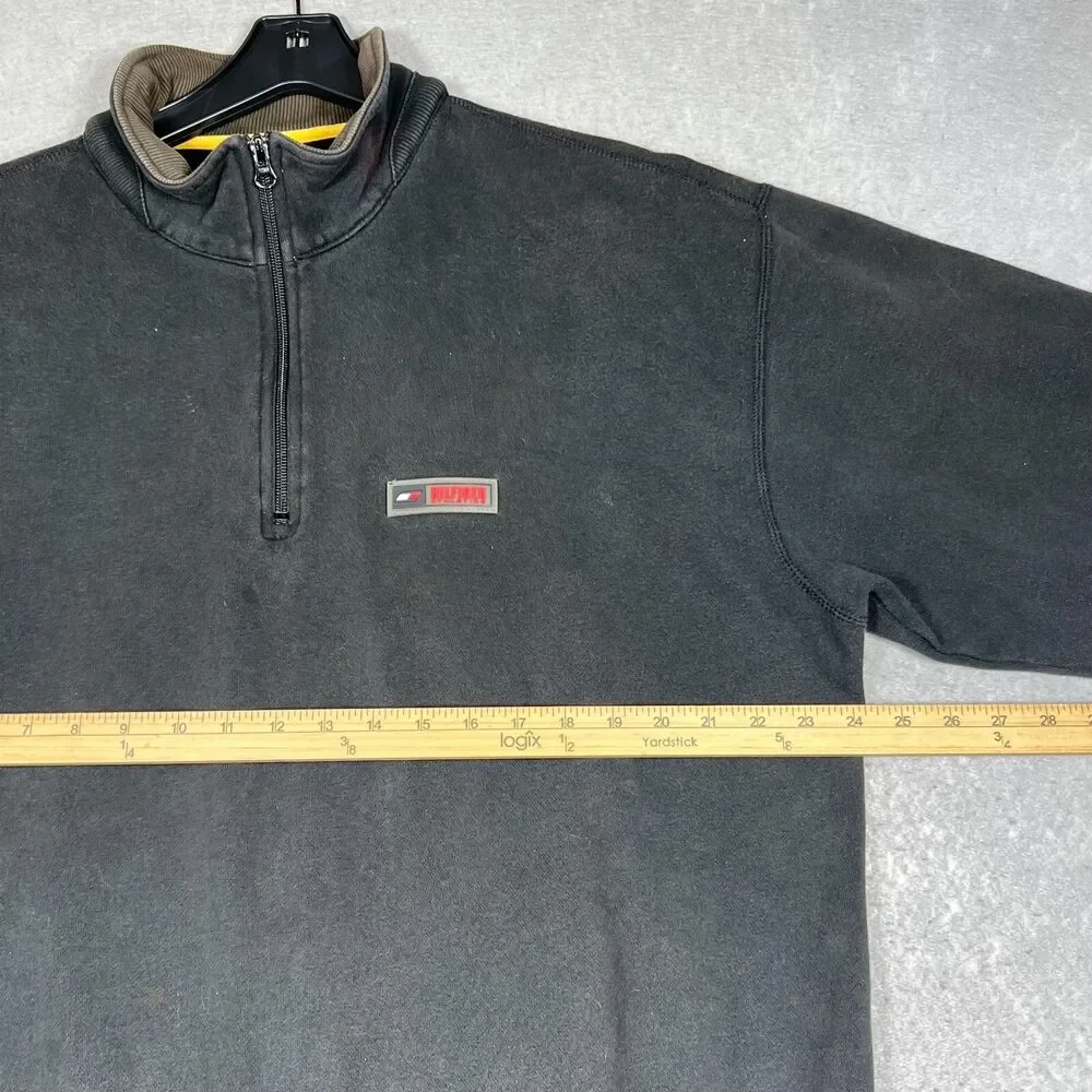 Vintage 90’s Tommy Hilfiger Athletics Sweatshirt Black Men's XL 085 Embroidered